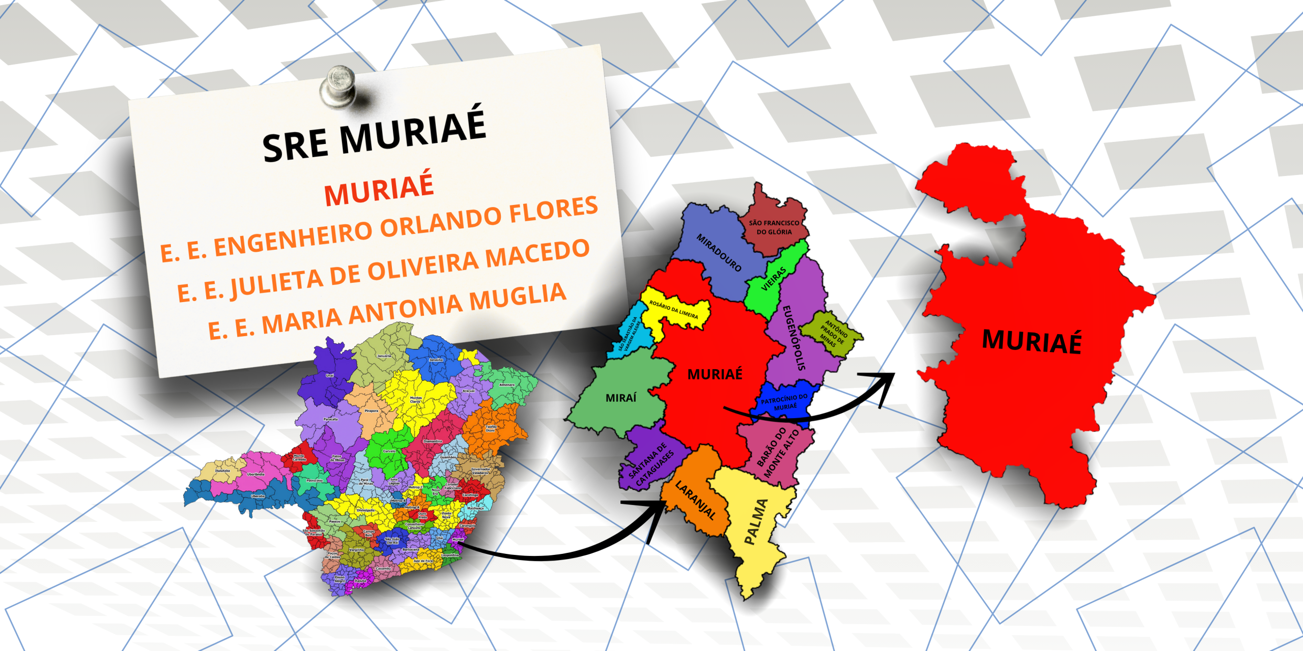 MURIAÉ – ESCOLA ESTADUAL ENGENHEIRO ORLANDO FLORES, ESCOLA ESTADUAL JULIETA DE OLIVEIRA MACEDO, ESCOLA ESTADUAL MARIA ANTONIA MUGLIA